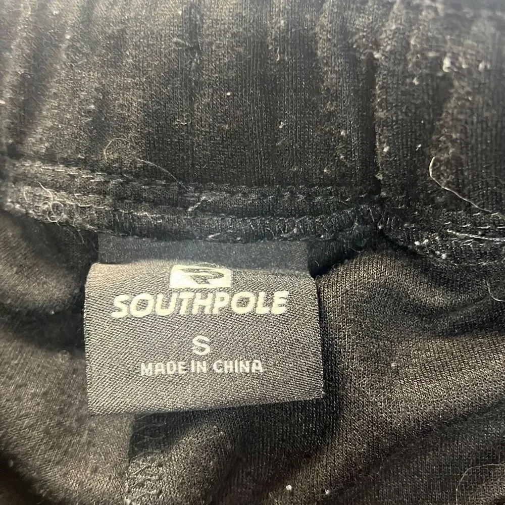 South Pole Men’s Black Drawstring Waist Sweatpants Size Small